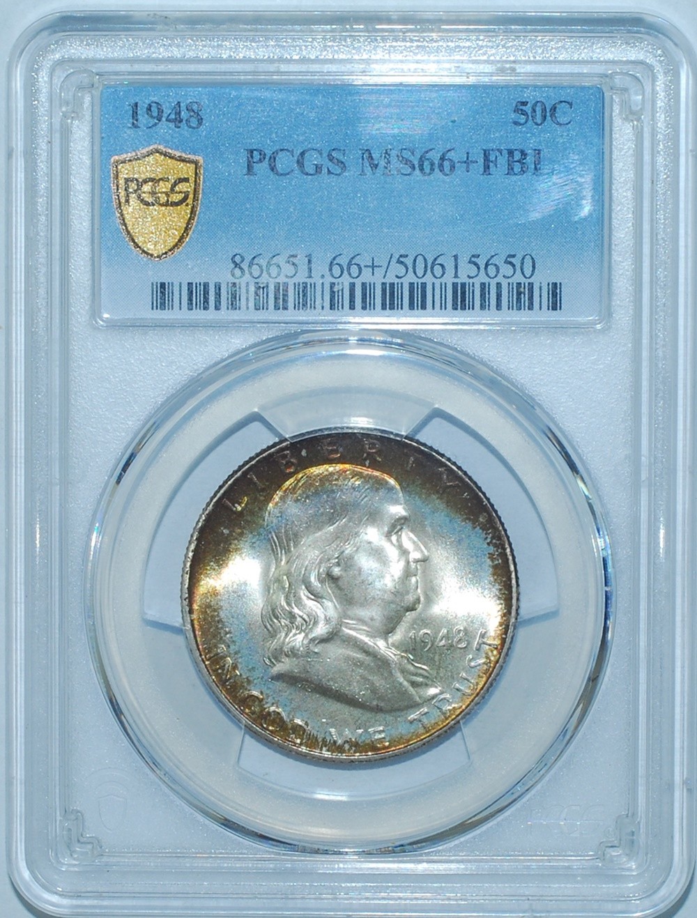1948 PCGS MS66+FBL Full Bell Lines Franklin Half Dollar