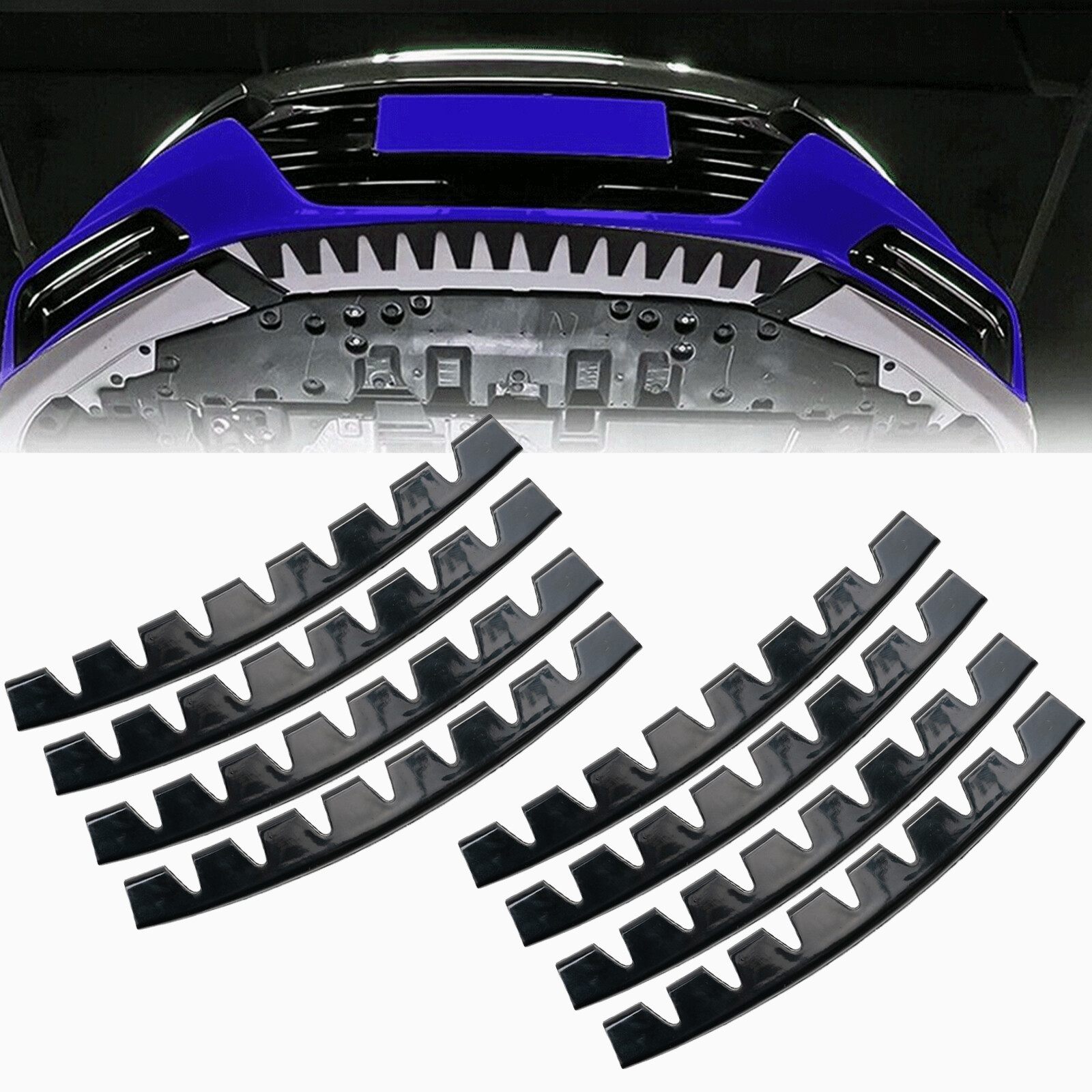 8 Universal Car Bumper Scrape Guard AntiScratch Kit Scrape Protector Skid Plate~