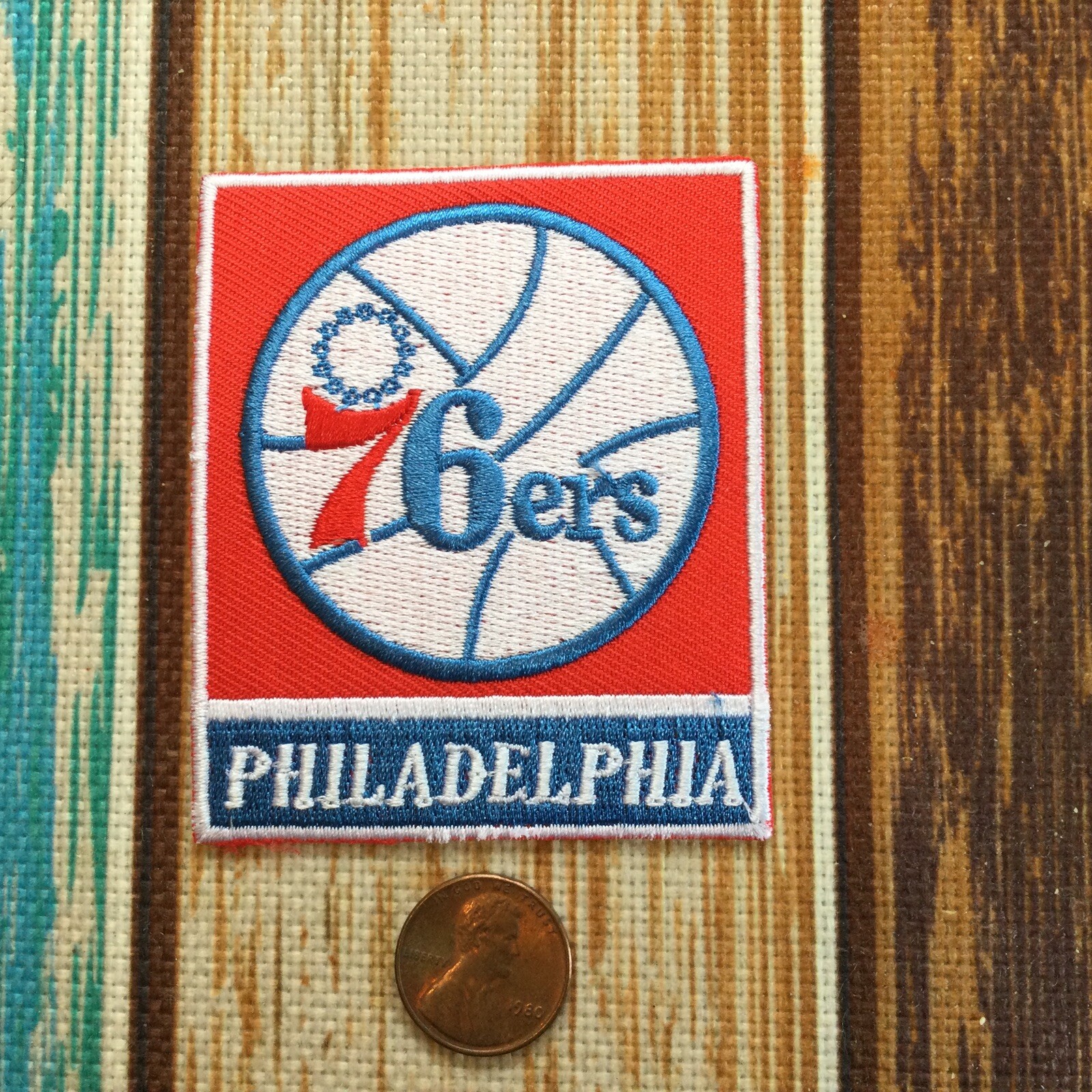 Philadelphia 76ers￼ NBA EMBROIDERED Iron On Patch 3” X 2.5” Philadelphia 76Ers