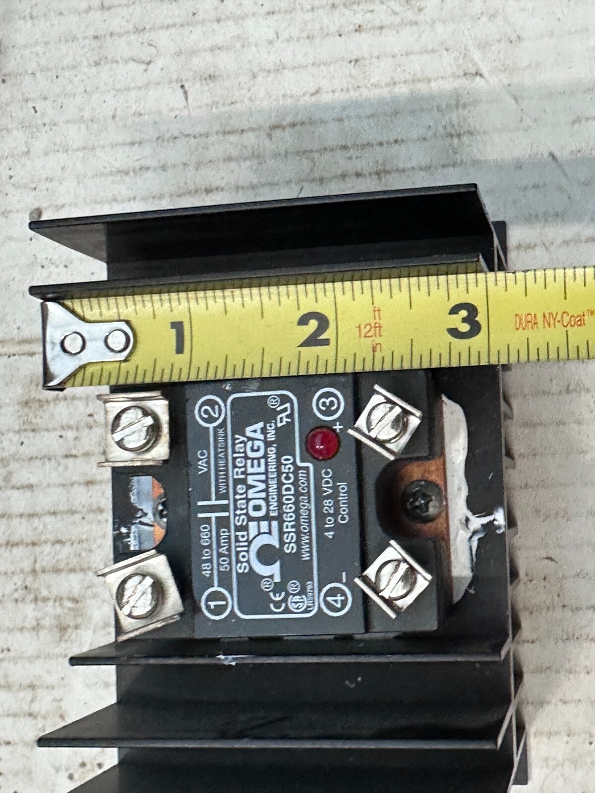 Omega SSR660DC50 Solid State Relay w/Cover and Large Heatsink