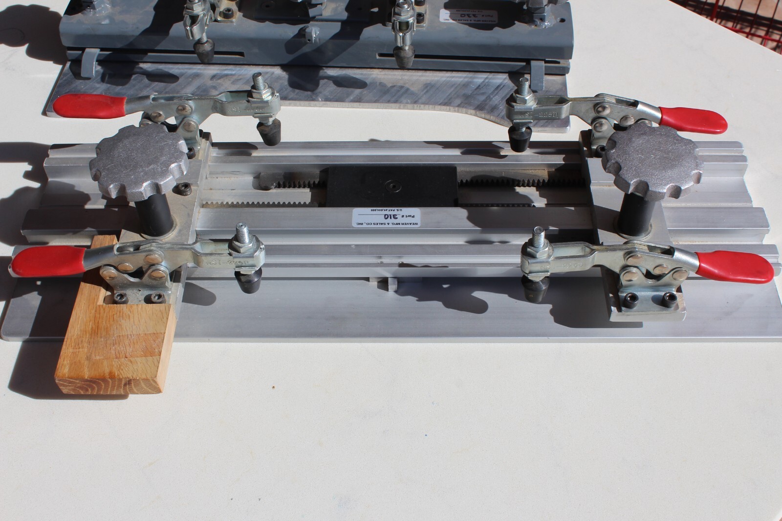 LA Weaver MFG cabinet crown door fixture parts310 330 template panel rail shaper