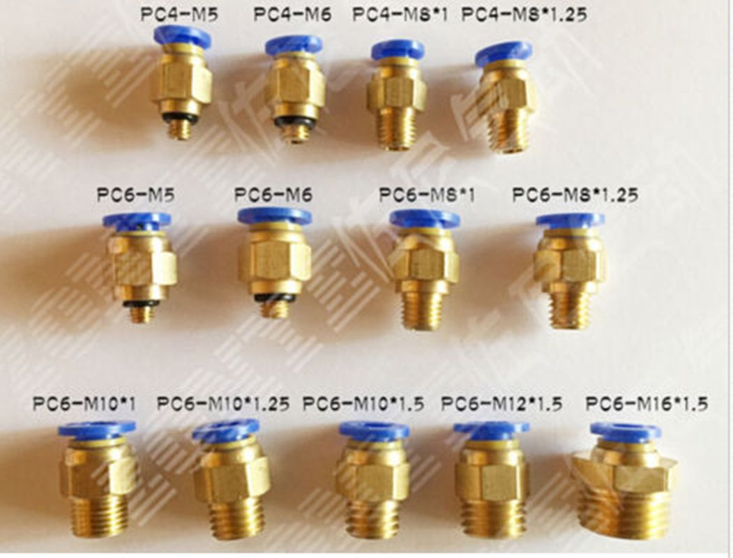 New 10pcs PC6-M6*1 Pneumatic tube Quick insert connector
