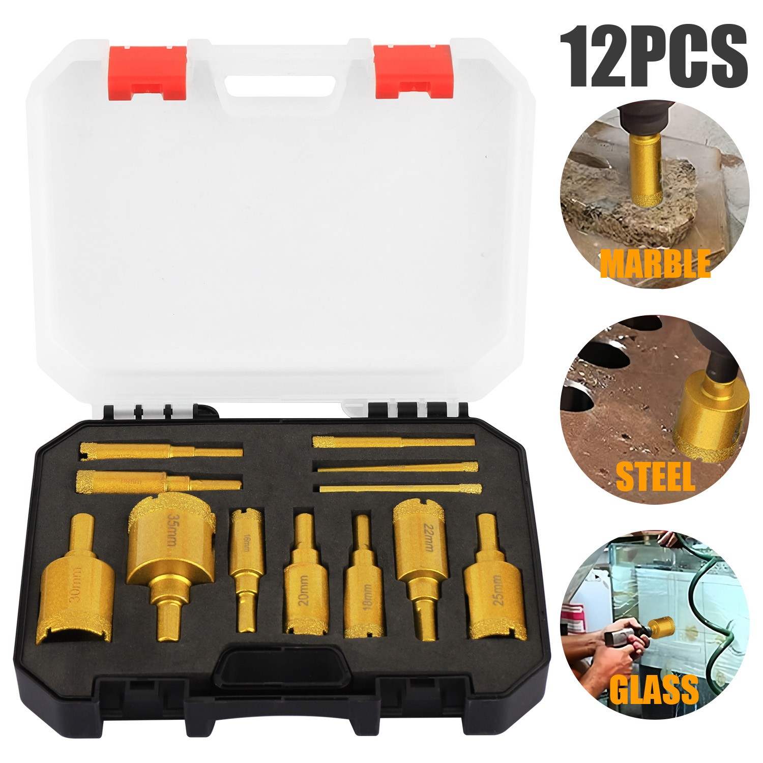 Diamond Drill Bit Hole Saw Concrete Tile Core Bit Cutting for Rock Glass Ceramic