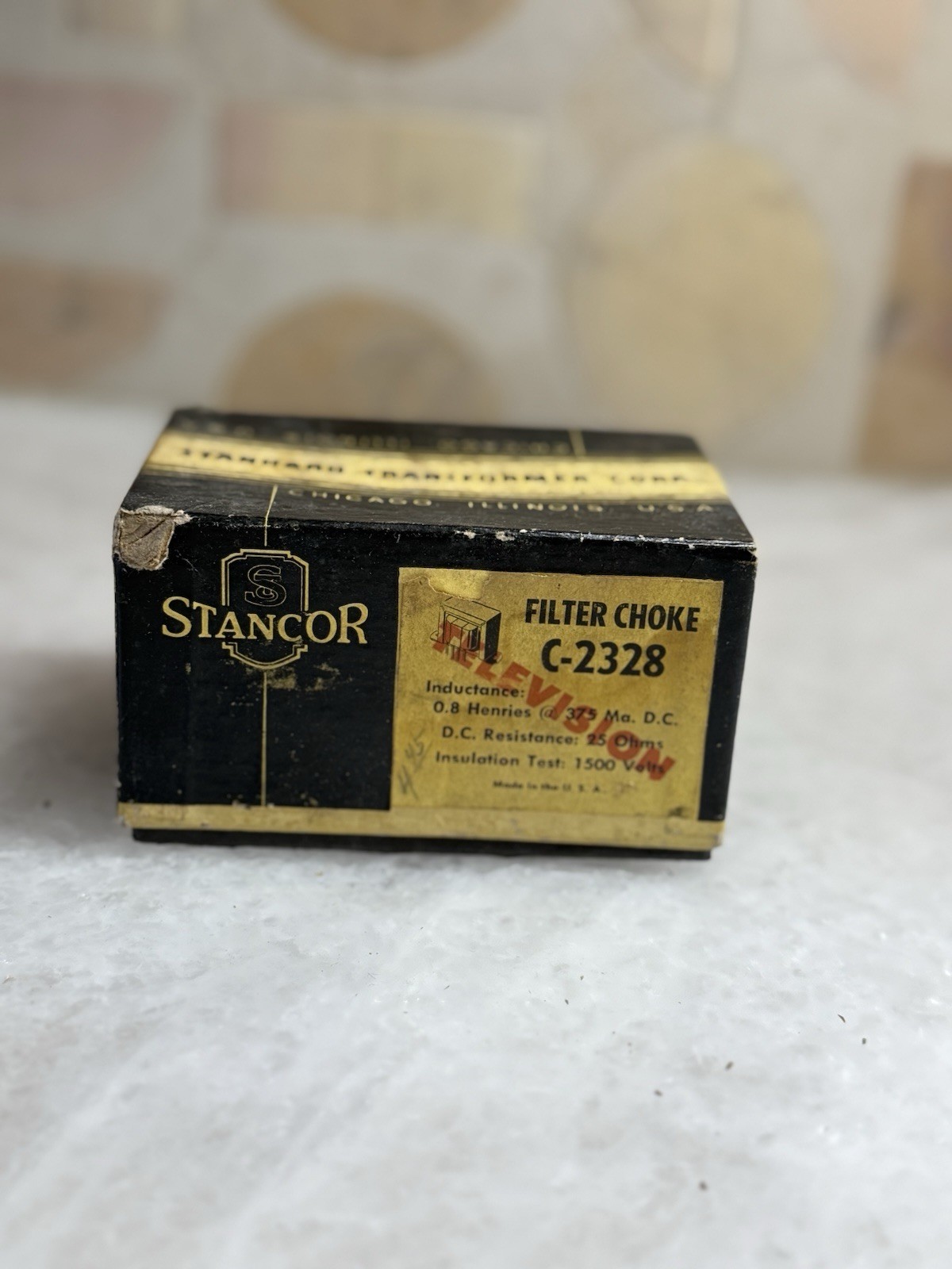 Stancor C-2328 Filter Choke NOS 0.8H 375mA w/ Original Box Chicago
