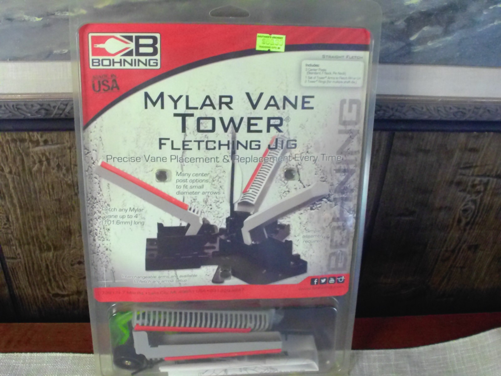 Bohning MYLAR VANE TOWER FLETCHING JIG Triple Tower Fletching System