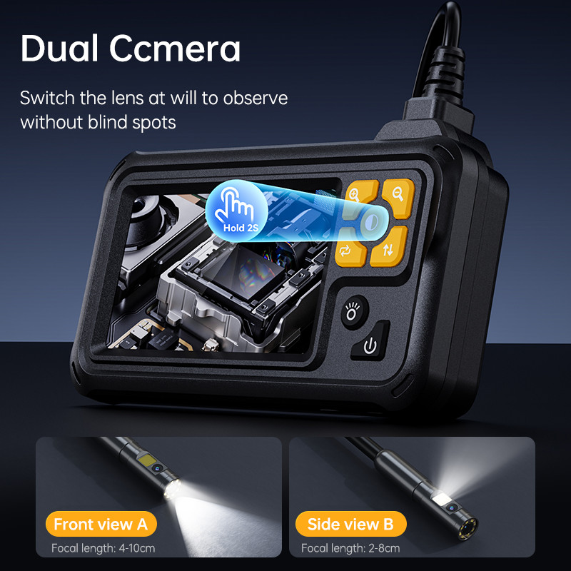 1M/3.3FT Industrial Endoscope Camera 1080P HD 4.3'' Borescope Inspection Camera