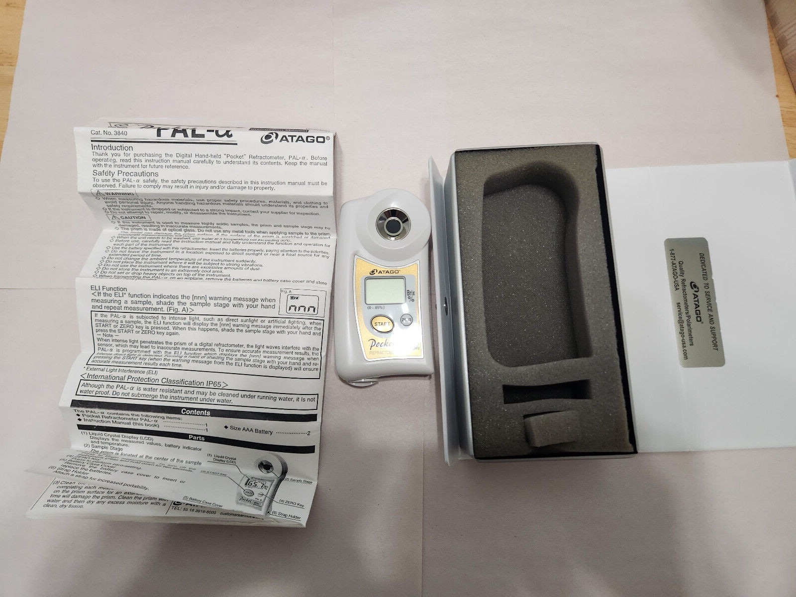 ATAGO PAL-α 3840 (alpha) Digital Refractometer 0.0 - 85.0% Brix 65th anniversary