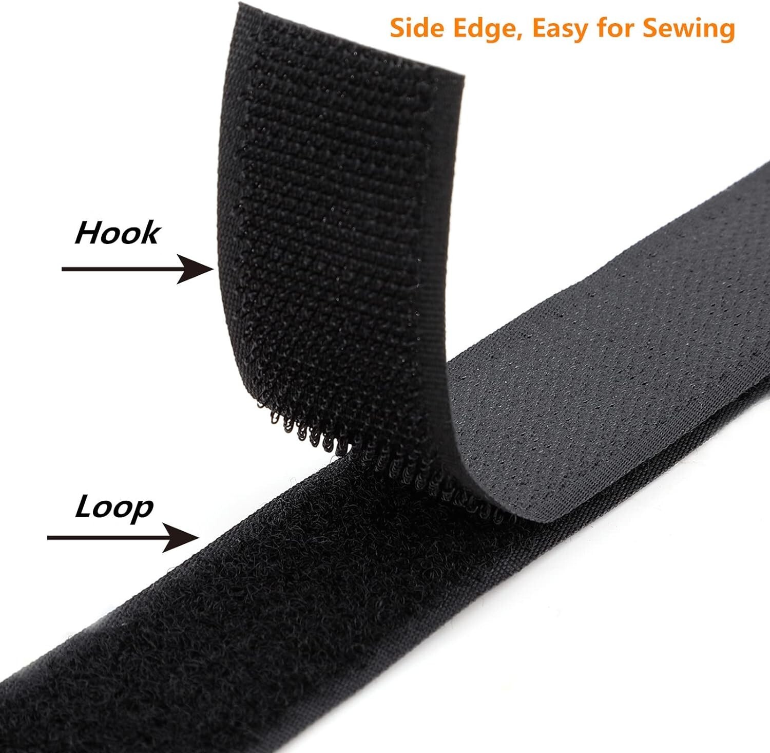 Sew On Hook and Loop Strips 5/8 Inch Wide Non-Adhesive Back Hook and Loop Tape