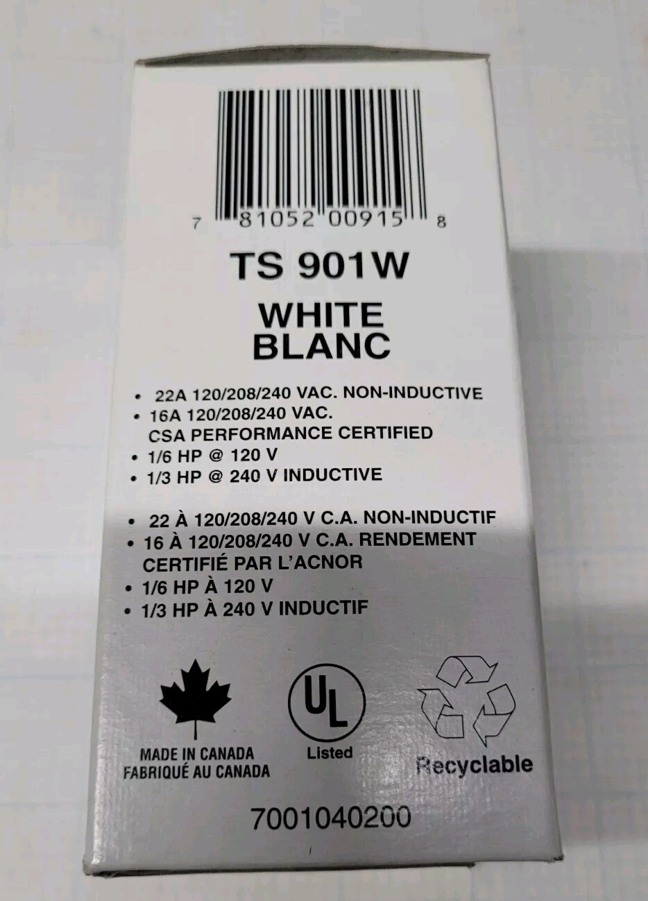 Dimplex TS901W Electric Heat Wall Thermostat