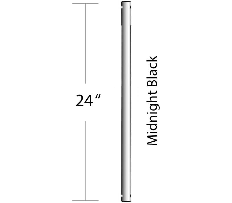 Generation Lighting DR24MBK 24" Downrod, Midnight Black