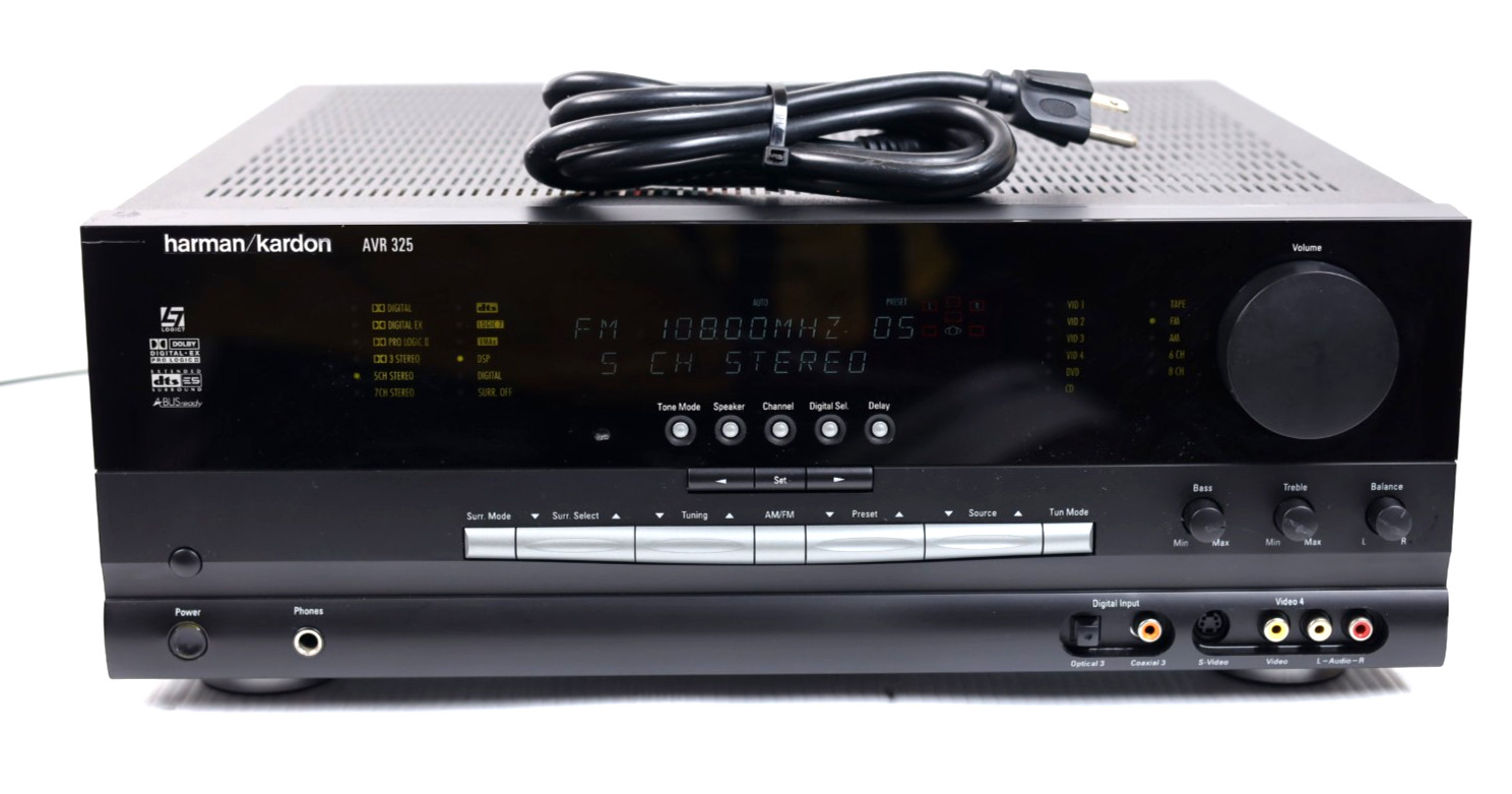 Harman Kardon AVR-325 Home Theater 7.1 Channel Receiver (No Remote) w533