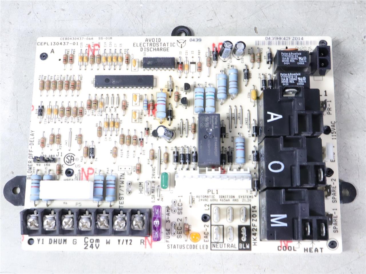 Carrier Bryant Payne HK42FZ014 CEPL130437-01 Furnace Control Circuit Board