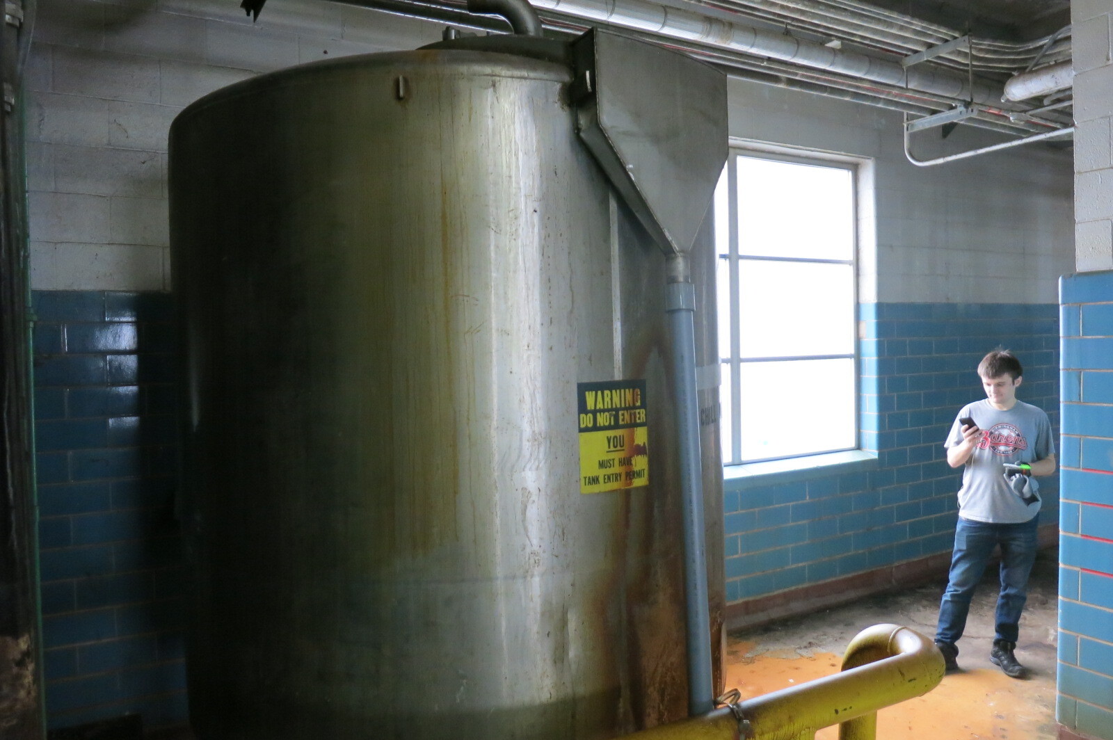 1000 GAL STAINLESS CHILL WATER TANK, 72"DIA X 70"H