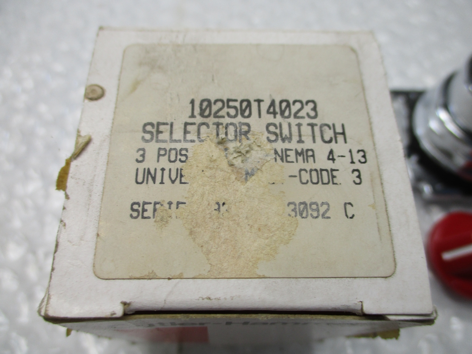 CUTLER HAMMER 10250T4023 SELECTOR SWITCH NSMP