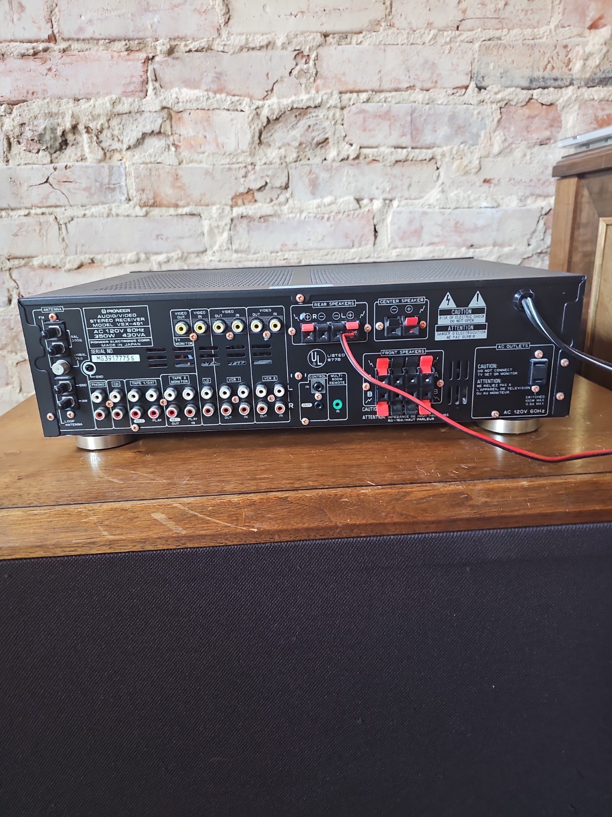 PIONEER VSX-451 AUDIO VIDEO STEREO RECEIVER (NO REMOTE) Tested