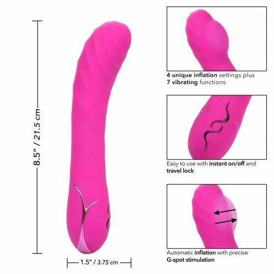 INSATIABLE G INFLATABLE G SPOT WAND VIBRATOR SILICONE RECHARGEABLE MASSAGER