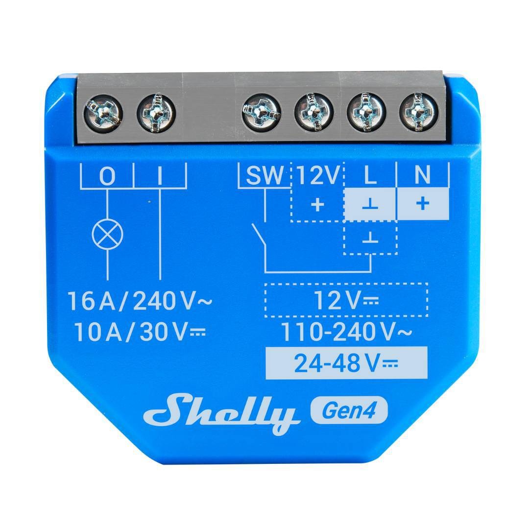 Shelly 1 Gen4. Wi-Fi, Zigbee, Matter Smart relay switch w/dry contacts-Open Box