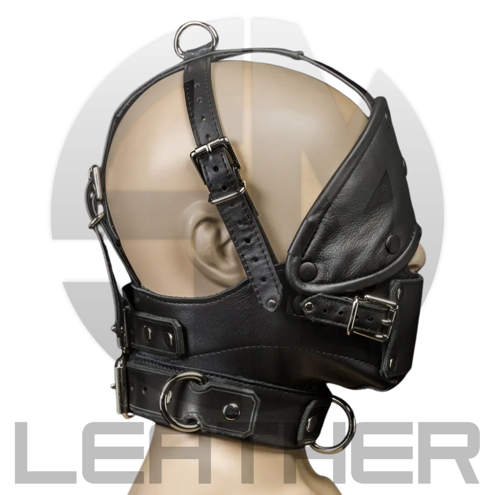 Bishop Head Harness – Premium Leather Adjustable Head Restraint System