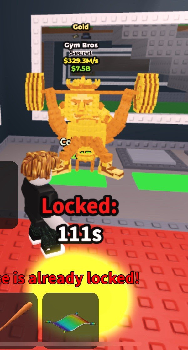 Gym Bros Gold Secret Virtual Collectible In-Game Item Asset