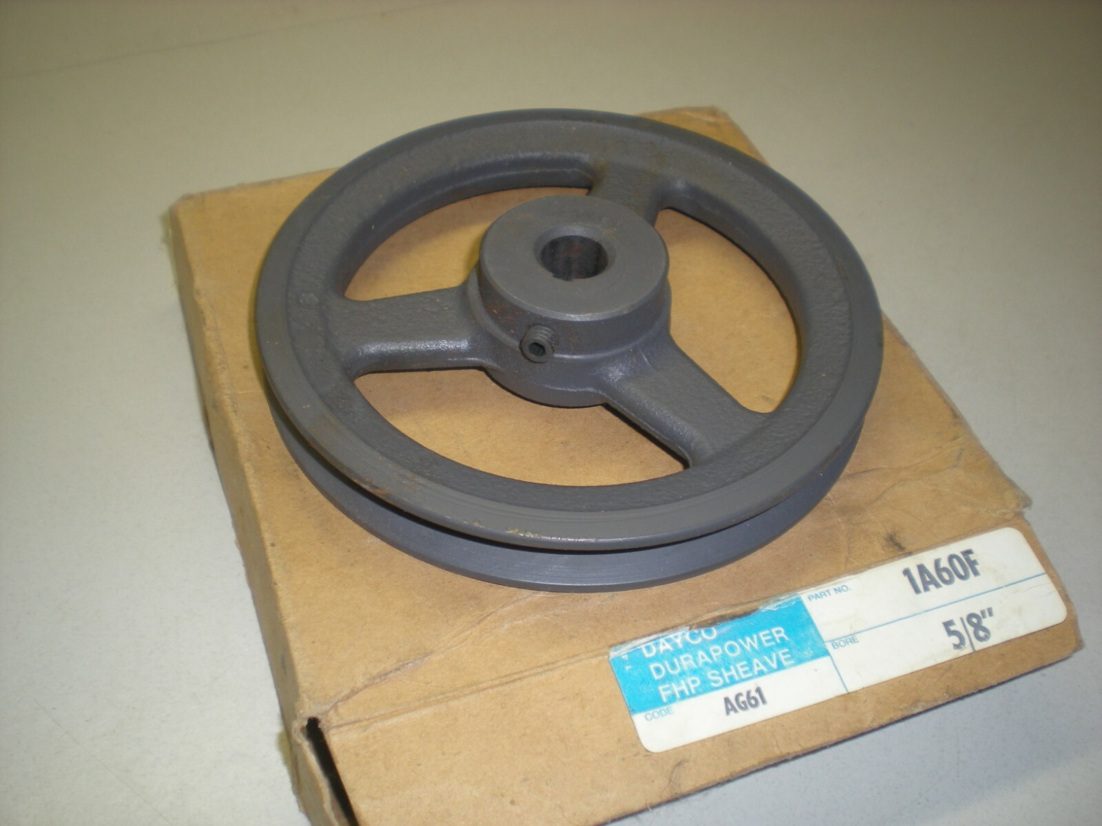 Dayco 1A60F Cast Iron Durapower FHP Sheave - NOS - NIB
