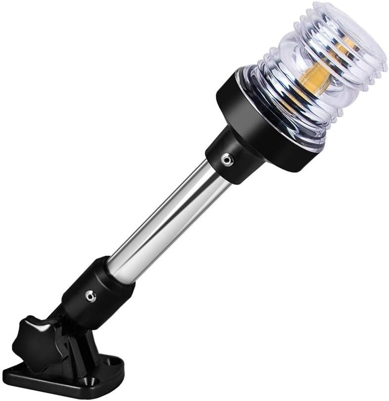 White Led Fold Down Boat Stern Light Boat Anchor Light For Pontoon