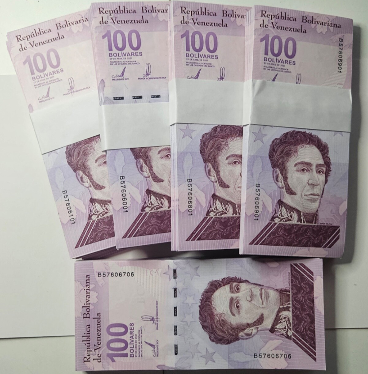VENEZUELA 100 DIGITALES 2021 20 x  100 million bolivars USA SELLER 20 NOTES COA