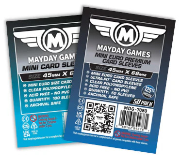 Mini Euro Card Sleeves (45x68mm) Standard 7035 or Premium 7080