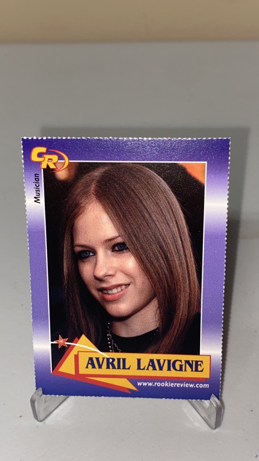 2003 Celebrity Review Avril Lavigne Rookie Review Musician Card #8 Sk8er Boi!