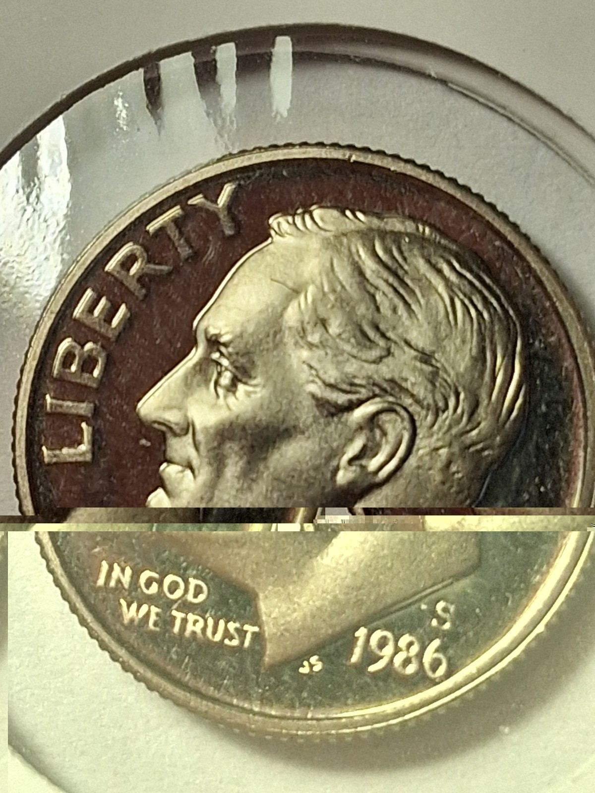 1986-S PROOF ROOSEVELT DIME