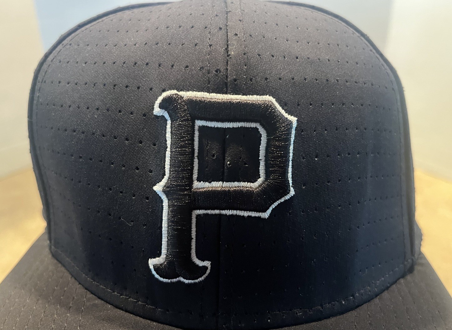 The Game Pro Fitted Six Panel Perforated Baseball Cap, Small, Style GP511