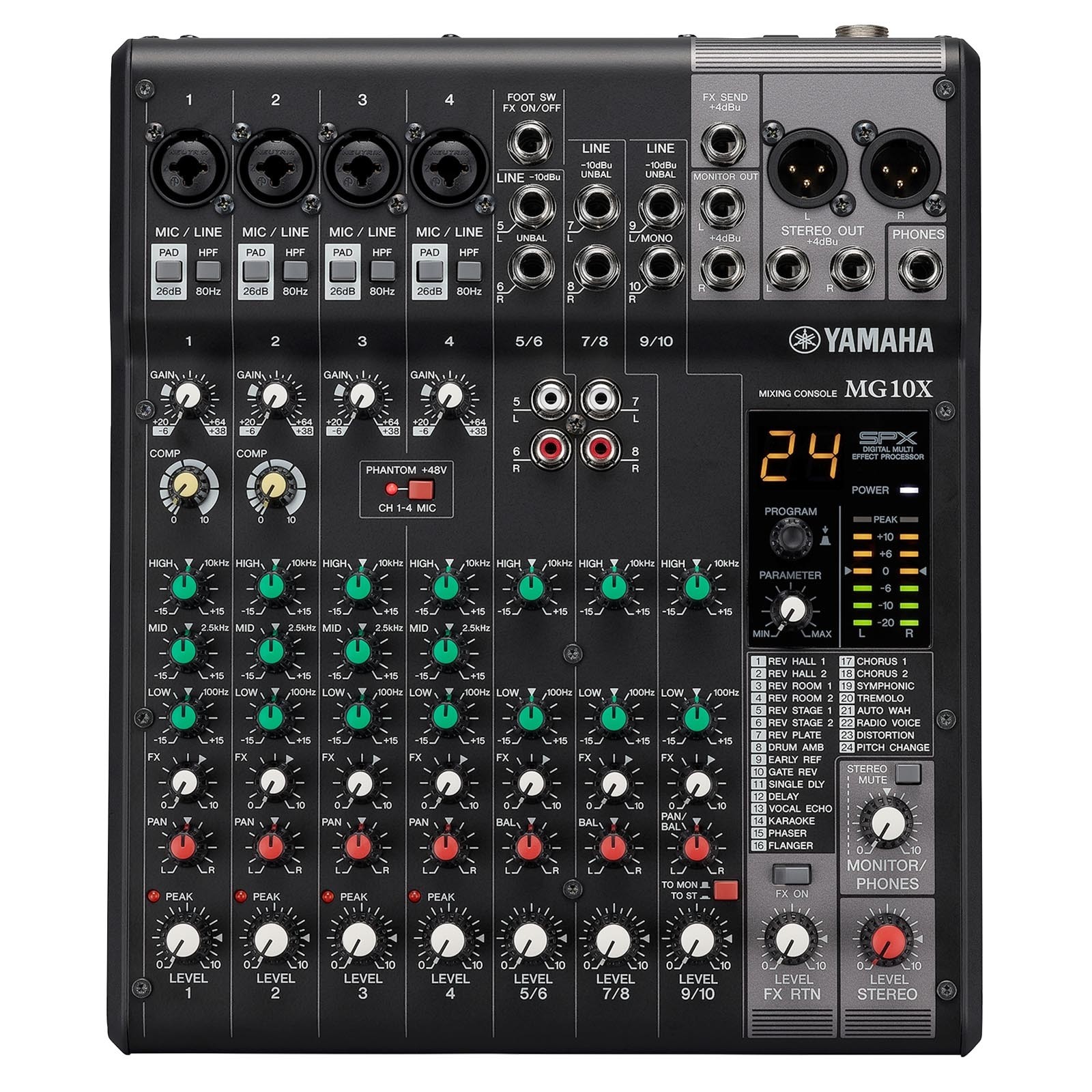 Yamaha Pro Audio MG10XCV 10-Input Channel Stereo Mixer with Effects
