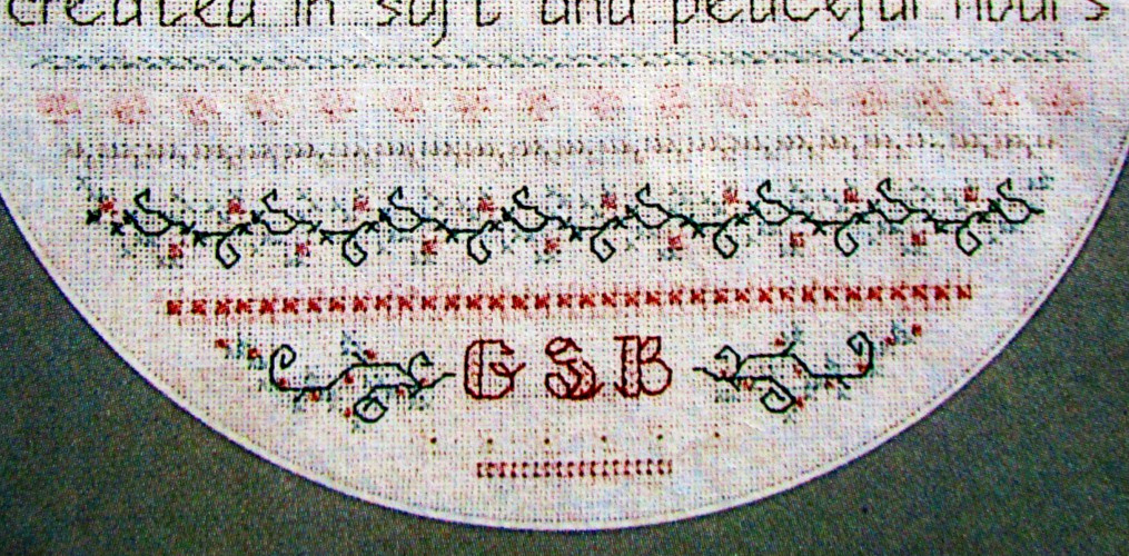 Stitcher Smpler Blue White Floral Pillow Design NEEDLEPOINT/CROSS STITCH PATTERN
