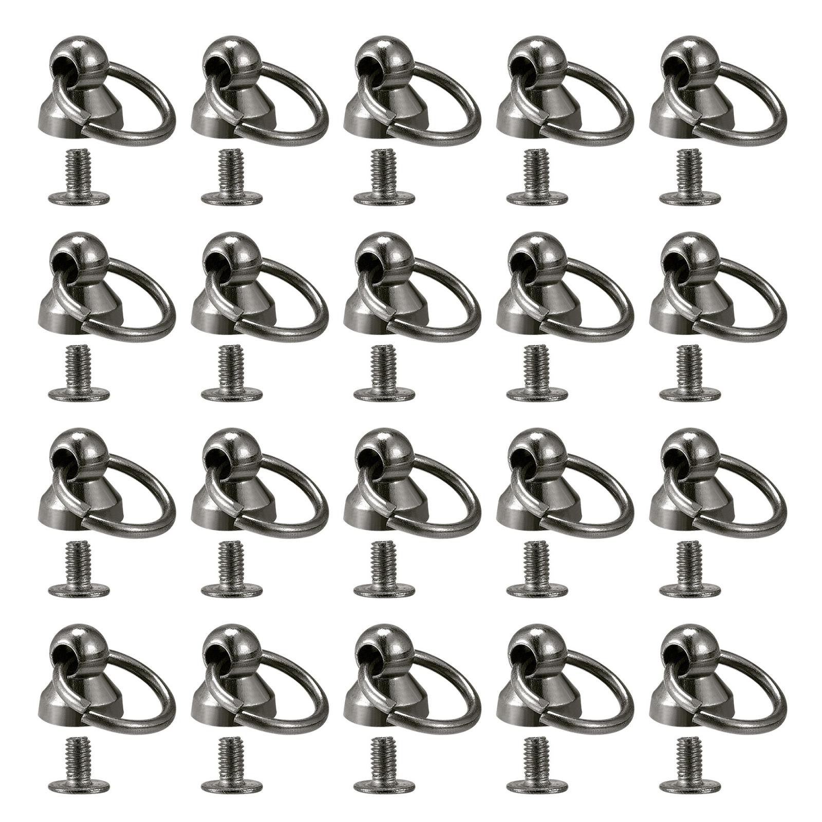 0.43" Toroidal Joint Button Pin Rivets Screw Bow Grey 20 Pcs