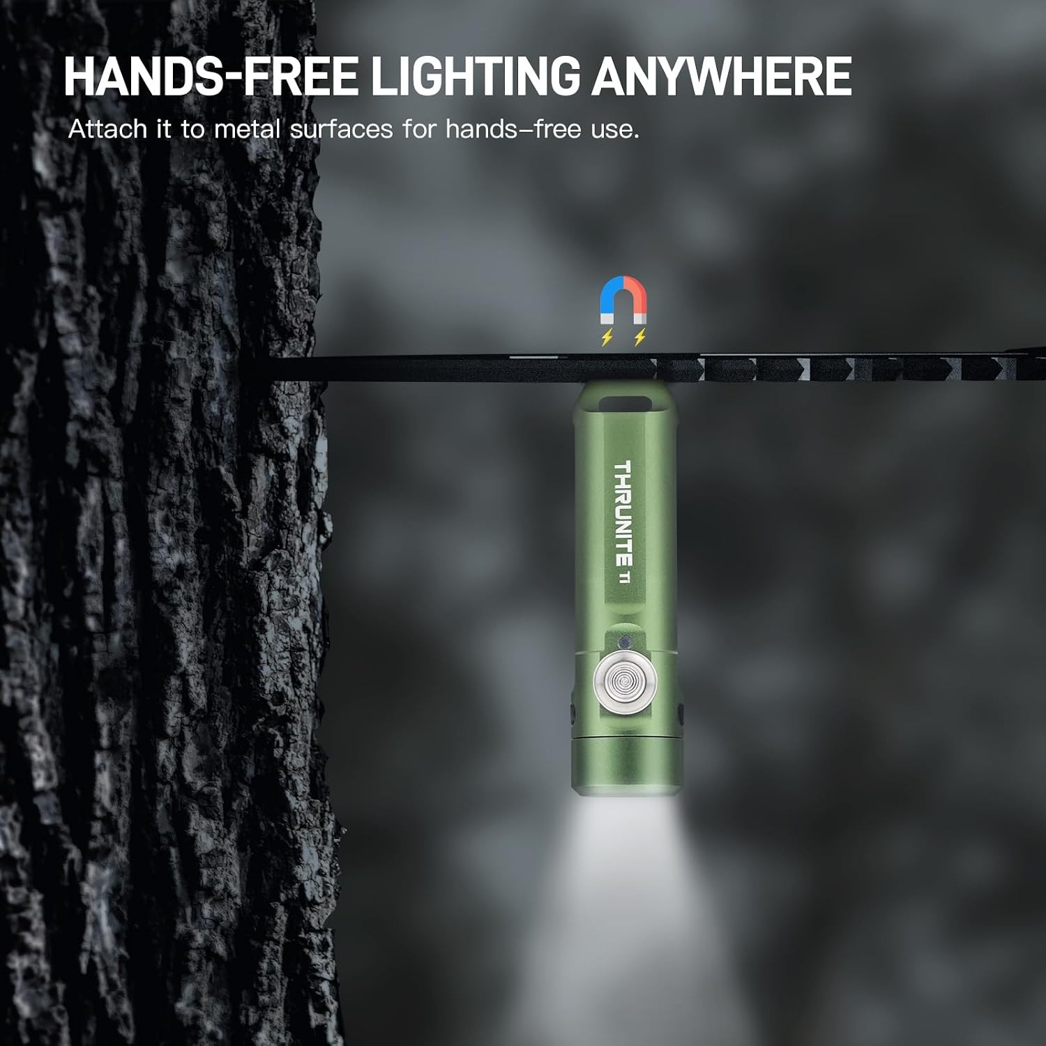 Dark Green Rechargeable Mini Keychain LED Flashlight 650 Lumen USB-C Flashlight