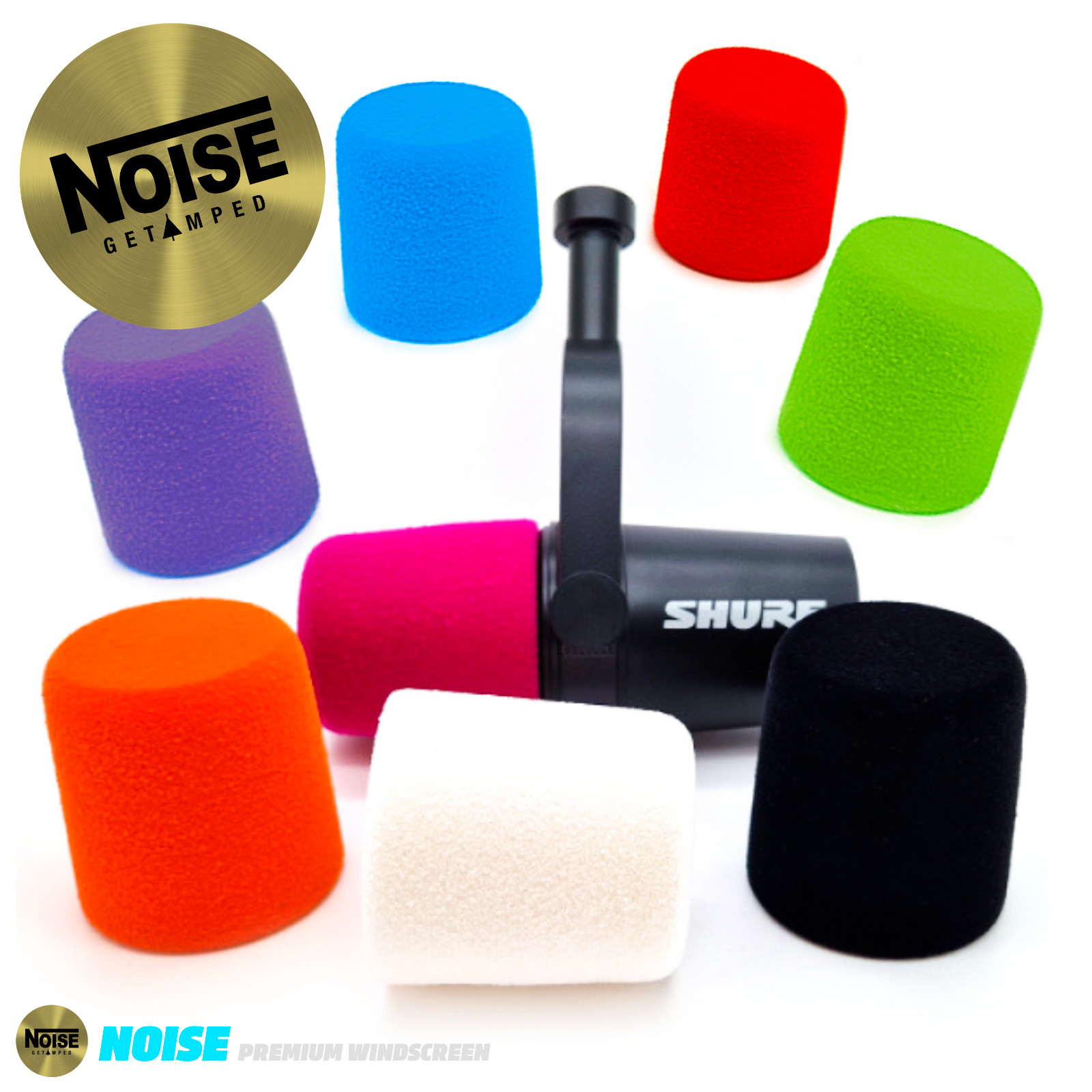 MV7 & MV7+ Custom Colored PREMIUM Windscreen Foam Covers fro Shure MV7