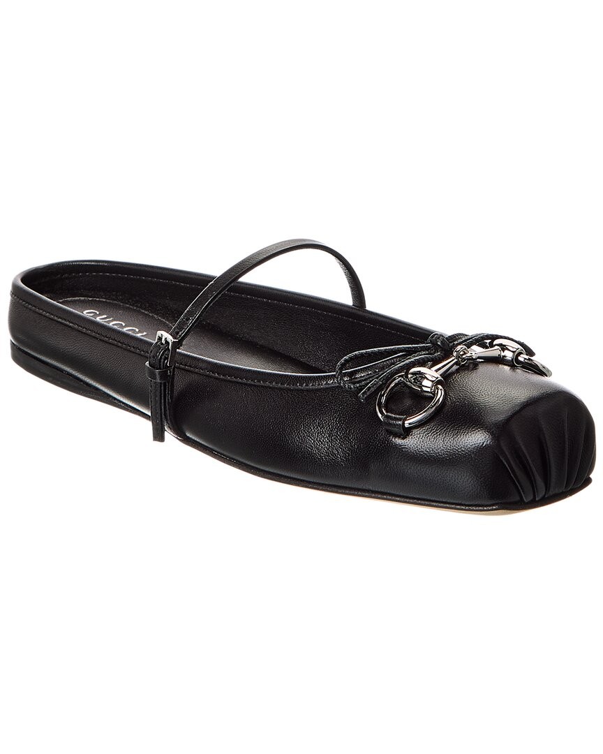 Gucci Horsebit Leather Mule Women's Black 38