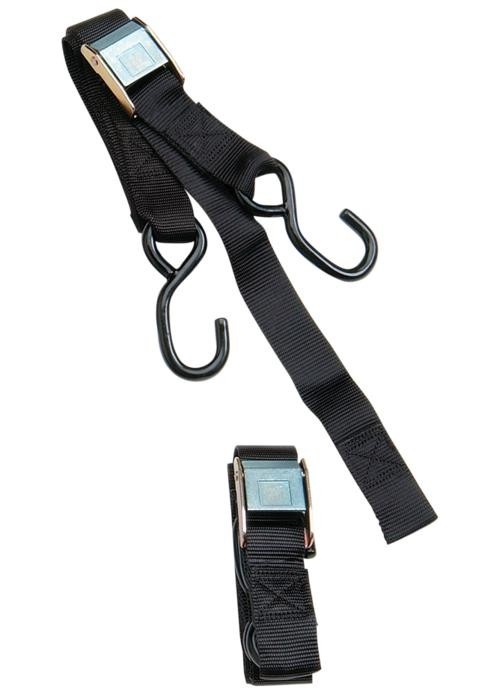 PU Cam Buckle Tie-Downs with Built-In Assist 66" L x 1" W Black