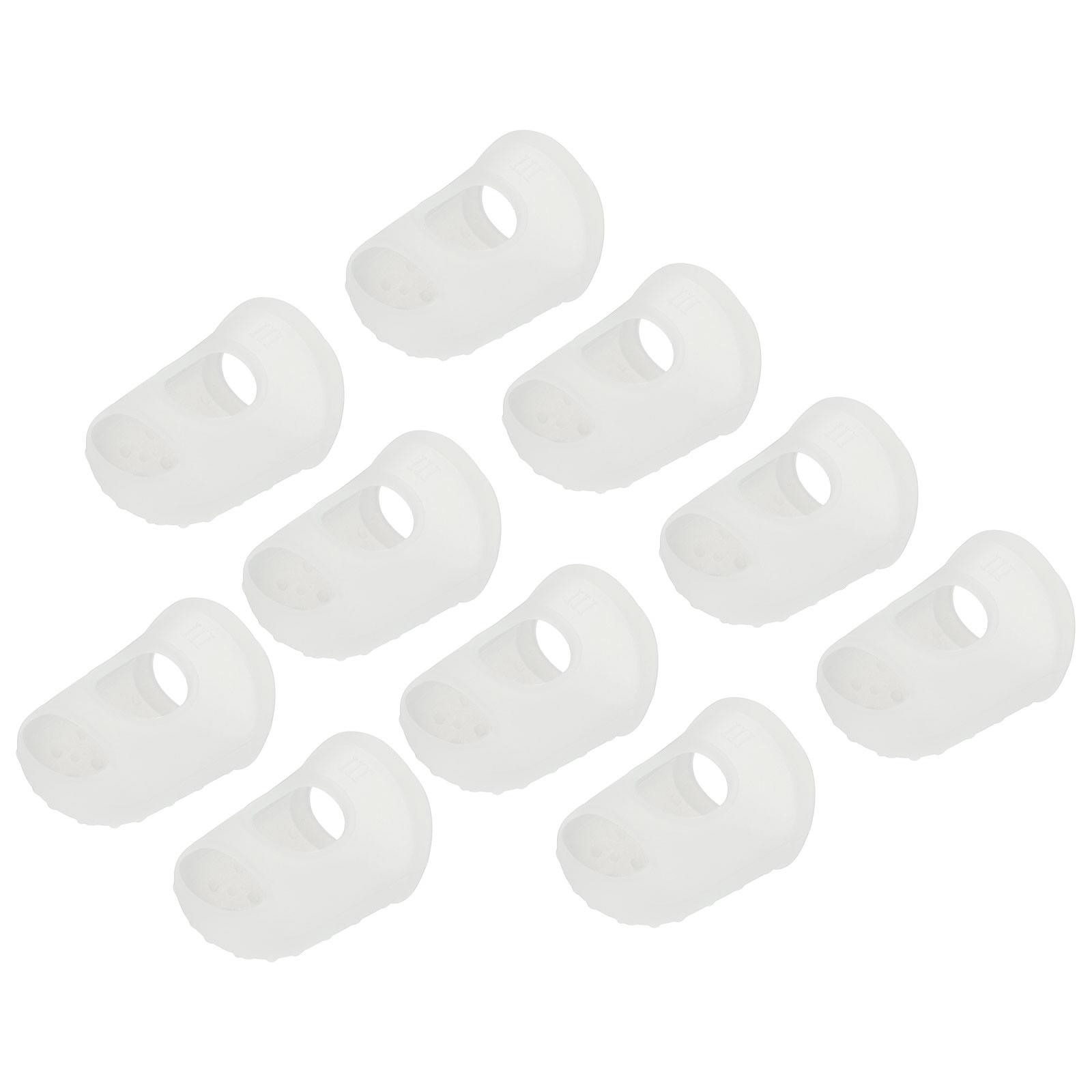 10Pcs Fingertip Protector Silicone Fingertip Covers(Transparent, 29mm/1.15-inch)