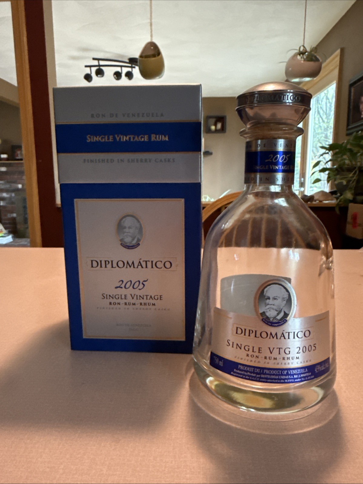 Diplomatico 2005 Single Vintage Rum 750 ml Empty bottle With Box collectible