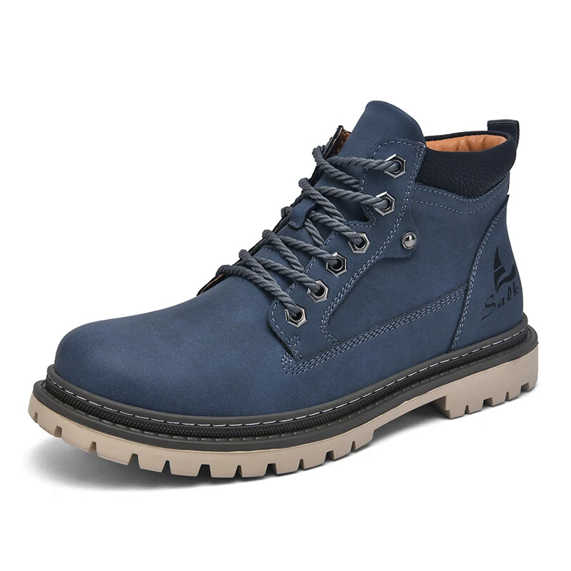 Handmade Men Ankle Boots Outdoor Sport High Top Hiking Shoes Breathable Sneakers