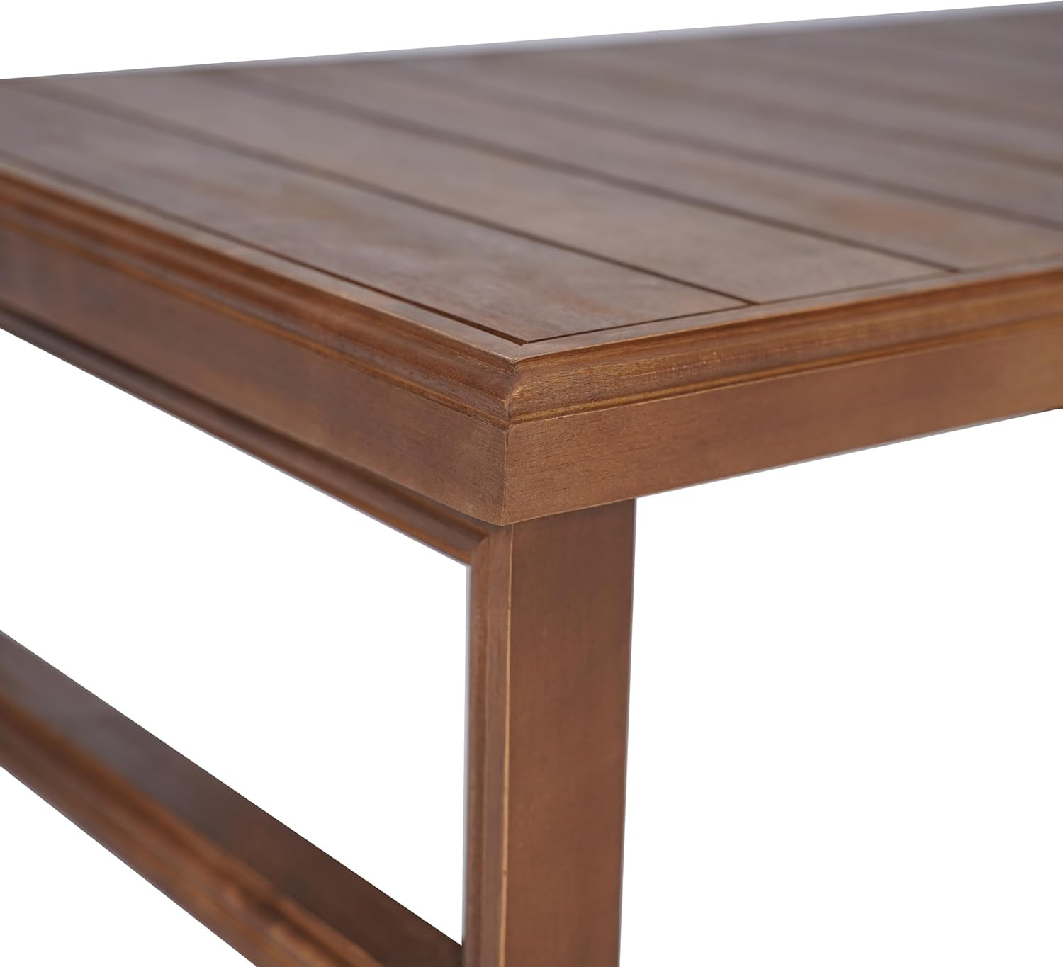 Westchester Rectangular Outdoor Coffee Table, Slat Panel Side Table, Acacia Wood
