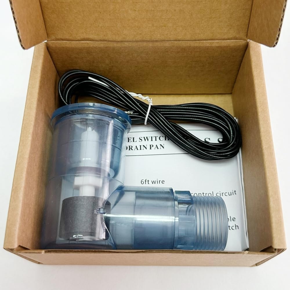SS2 Condensate Float Switch Clear PVC Overflow Safety Level Sensor for HVAC Drai