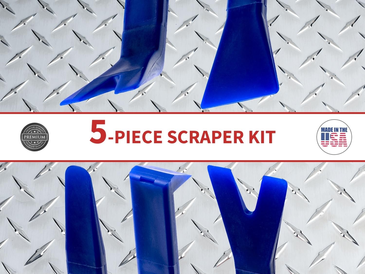 5-Piece Plastic Pry Tool Kit with F1 Case Medium Duty for Auto Trim