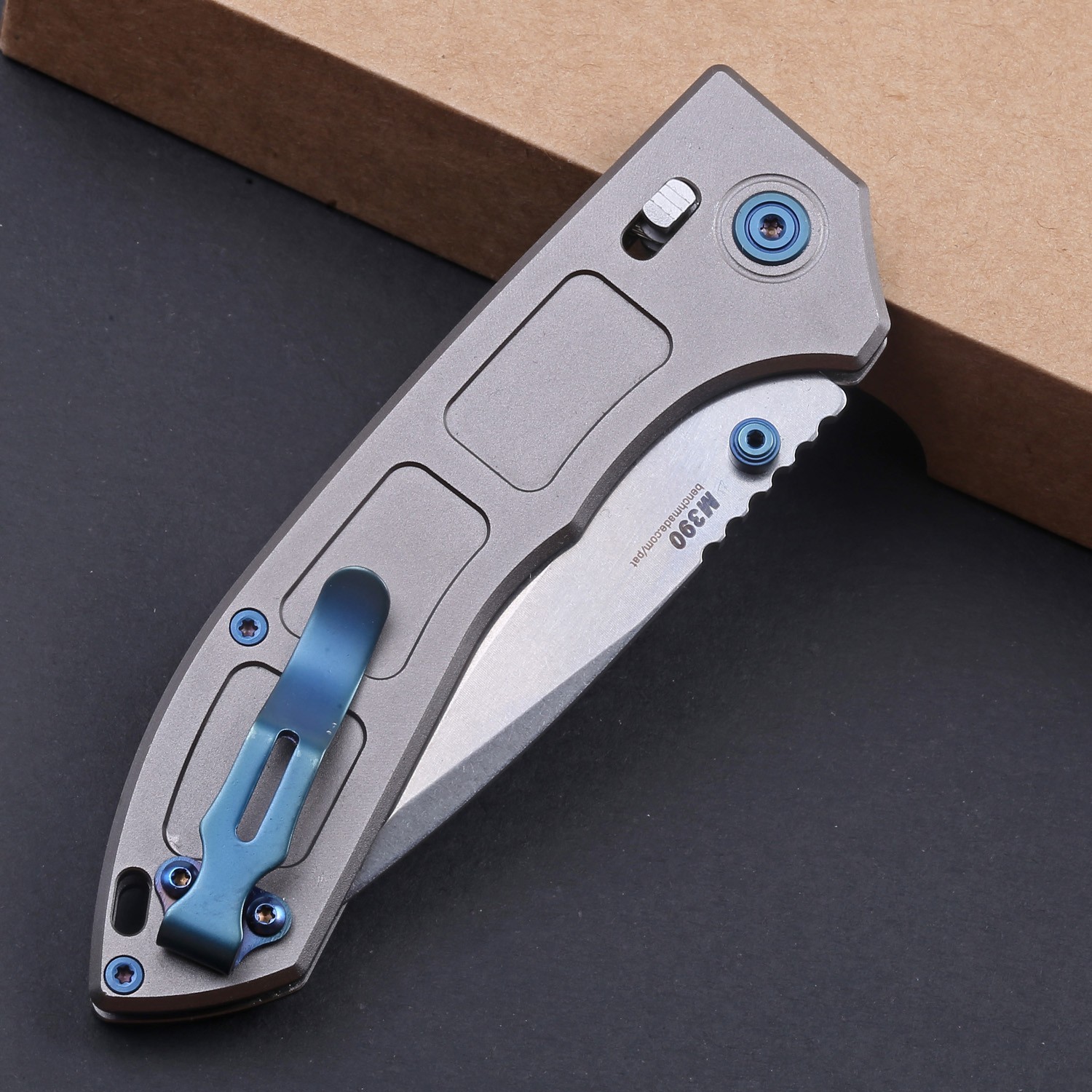 Light Weight Aluminum Handle Axis Lock Drop Point Blade Pocket Tactical Knife