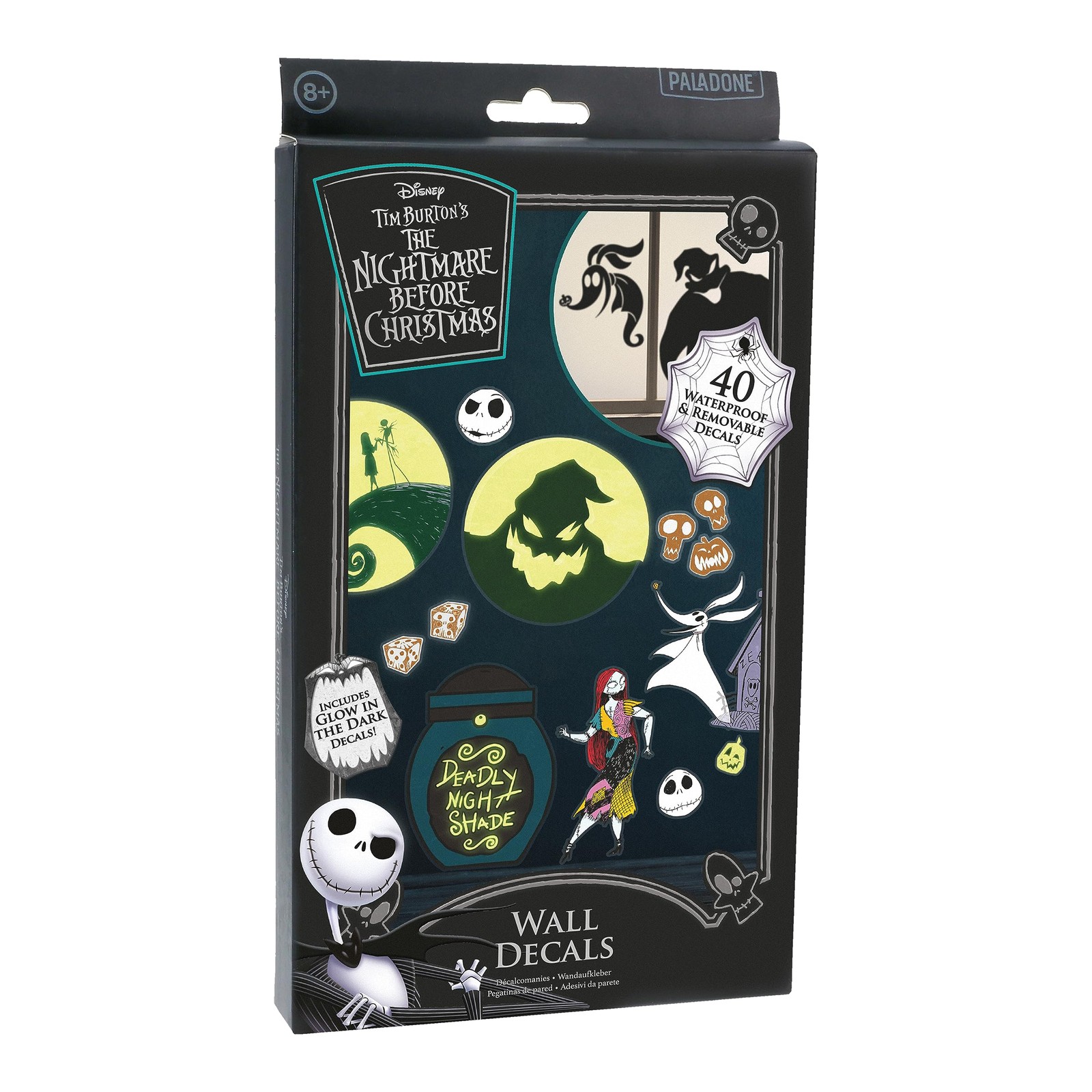 Paladone Disney Nightmare Before Christmas Wall Decals - 40 Unique Spooky Vinyl