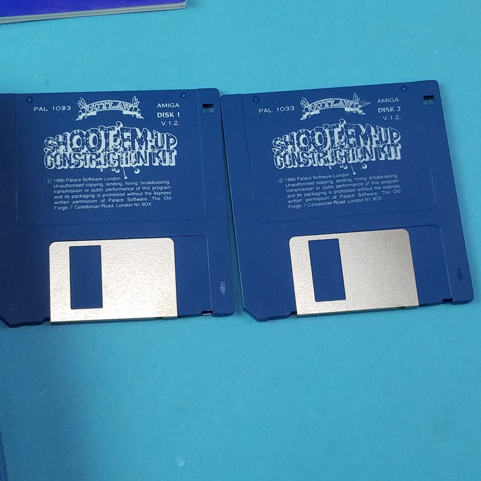 Shoot Em Up Construction Kit Box & Manual for Commodore Amiga Computer, 2 Disks