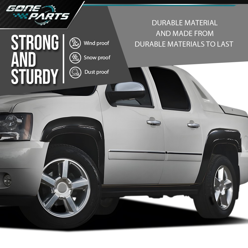 Full Set Paintable Fender Flares Fit For 2007-2013 Chevrolet Avalanche