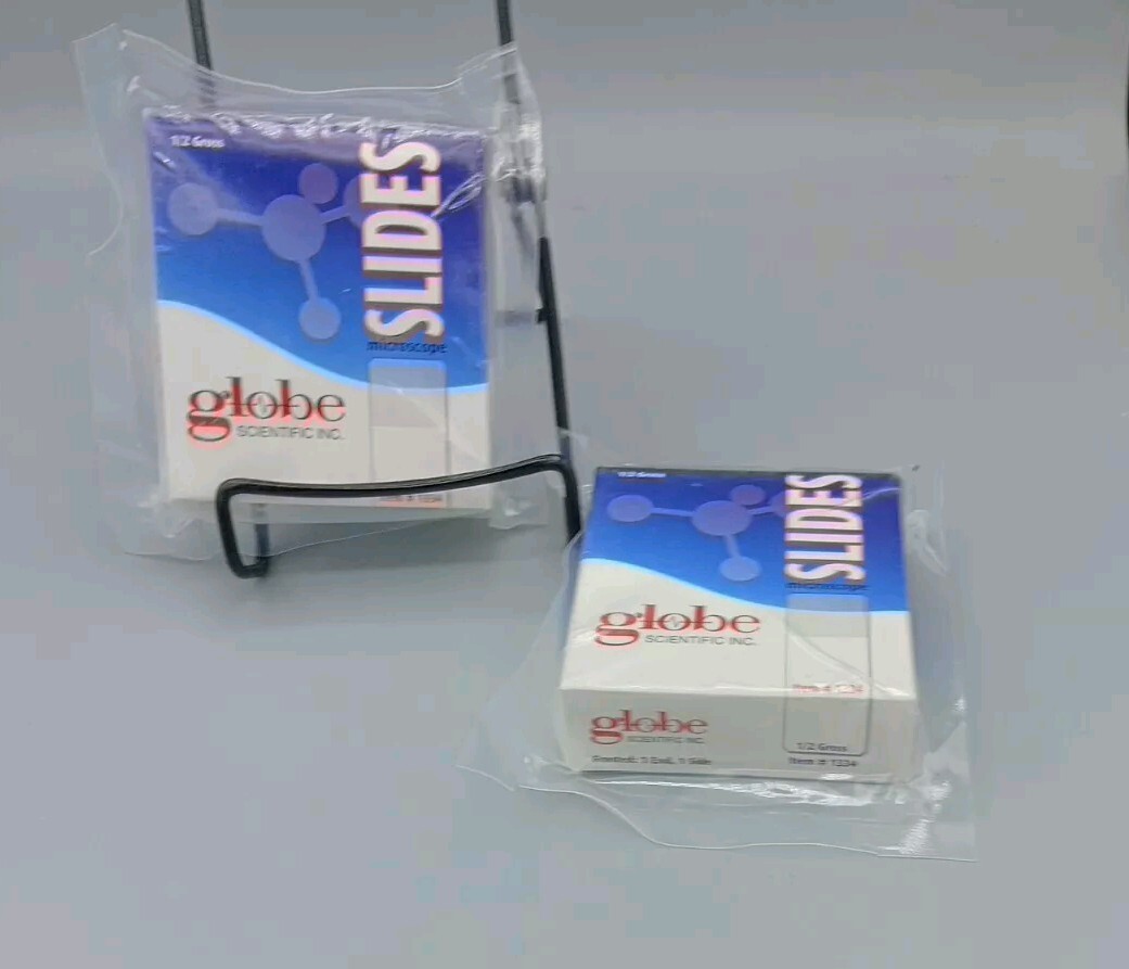 2x Globe Scientific Microscope Slides 1/2 Gross 72 Each Frost 27 x 75 x 1mm 1334