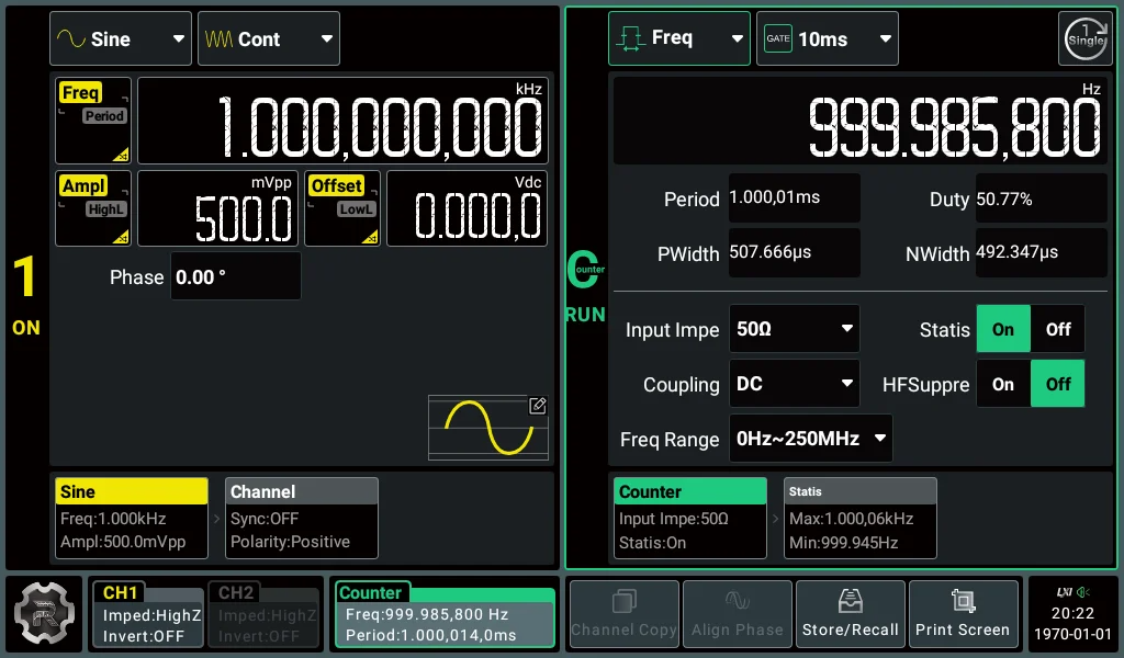 RIGOL Function Signal Arbitrary Waveform Generator Touch Screen 625MSa/s Type-C
