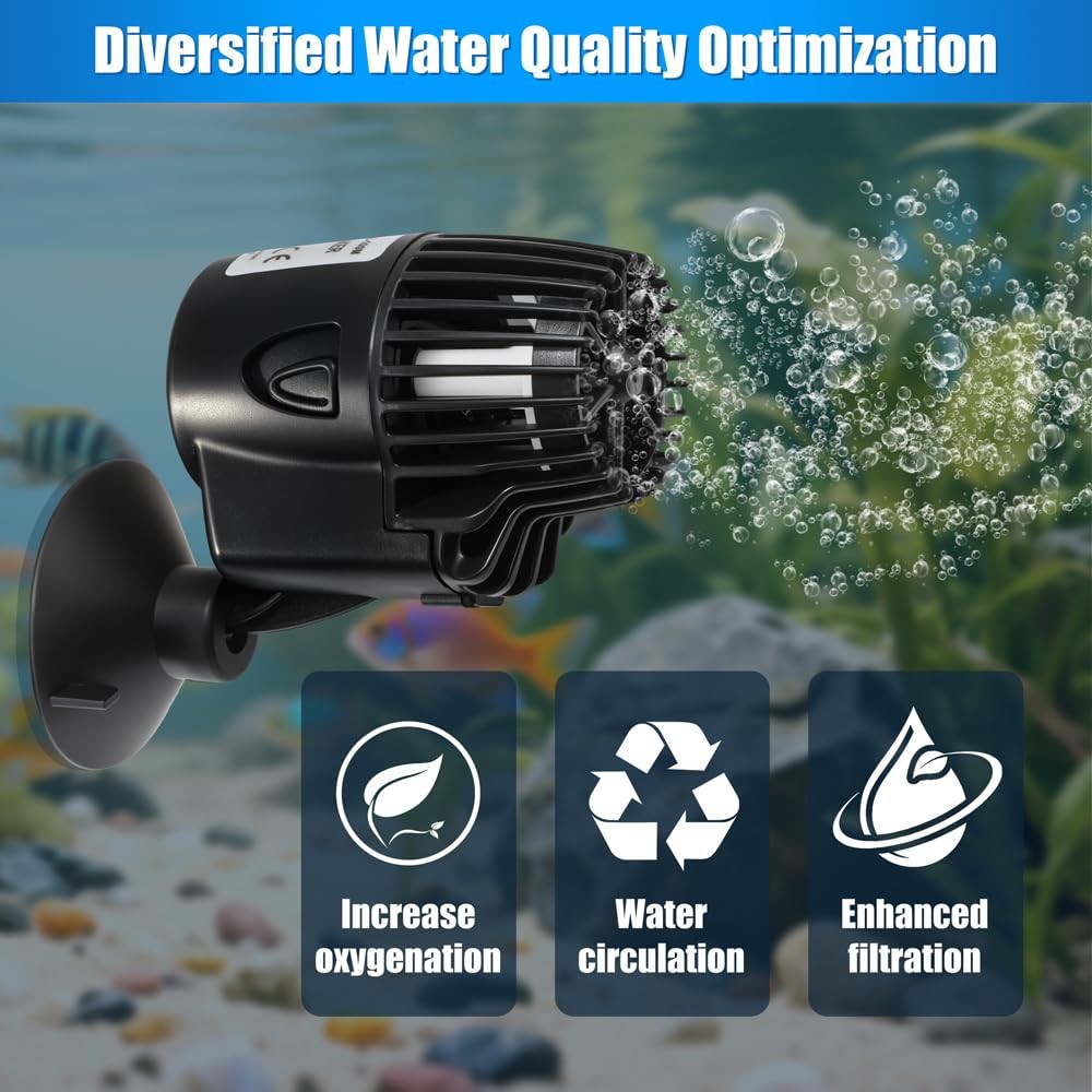 DaToo 800GPH Mini Aquarium Circulation Pump Ultra-quiet Fish Tank Wave Maker ...